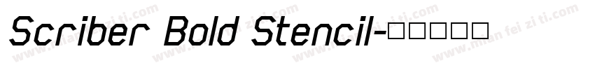 Scriber Bold Stencil字体转换
